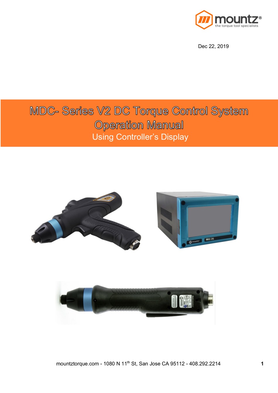 MOUNTZ MDC SERIES OPERATION MANUAL Pdf Download ManualsLib