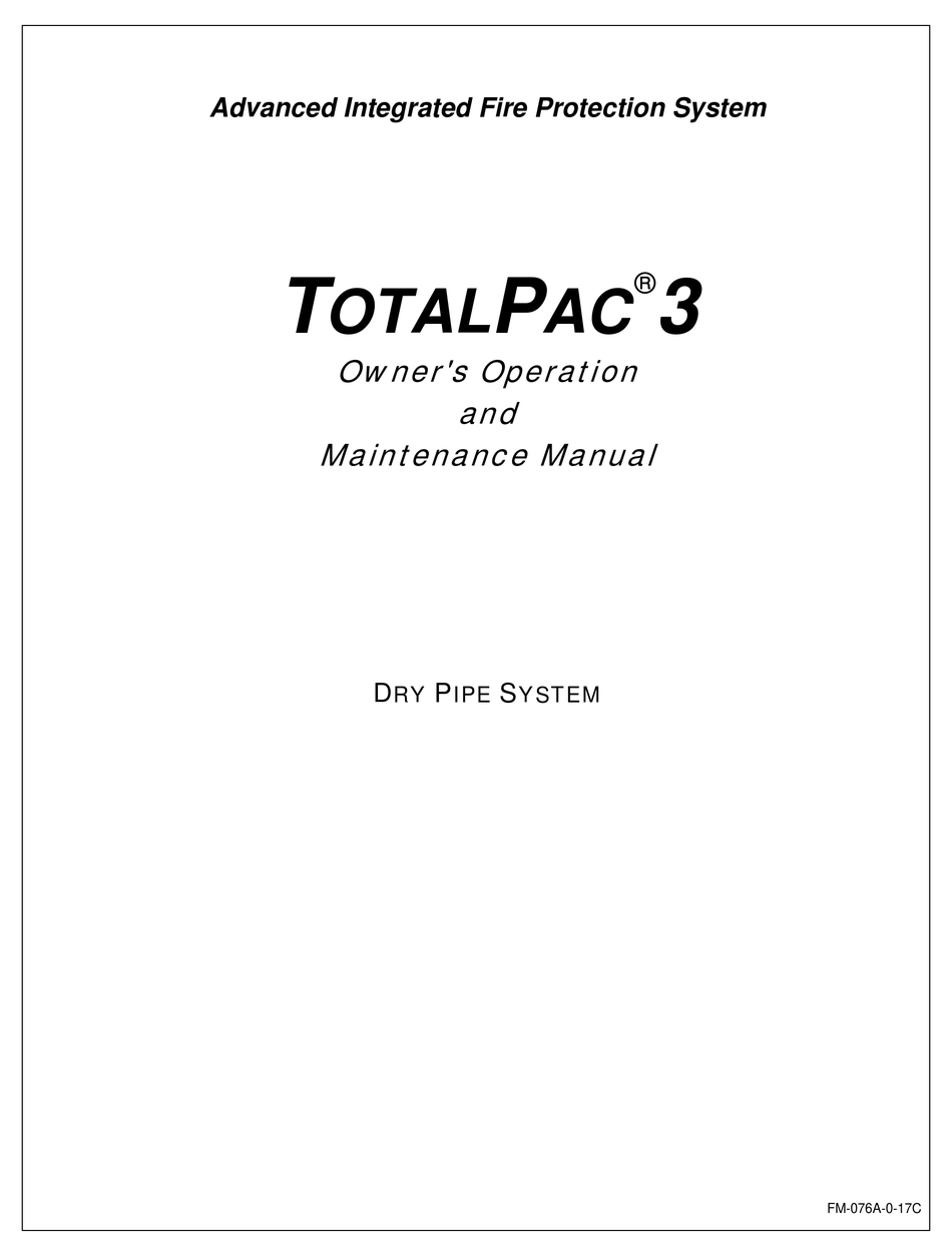 Fireflex Systems Inc Totalpac 3 Owners Operation And Maintenance Manual Pdf Download Manualslib