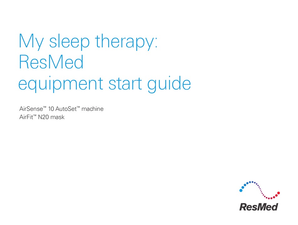 RESMED AIRSENSE 10 START MANUAL Pdf Download | ManualsLib