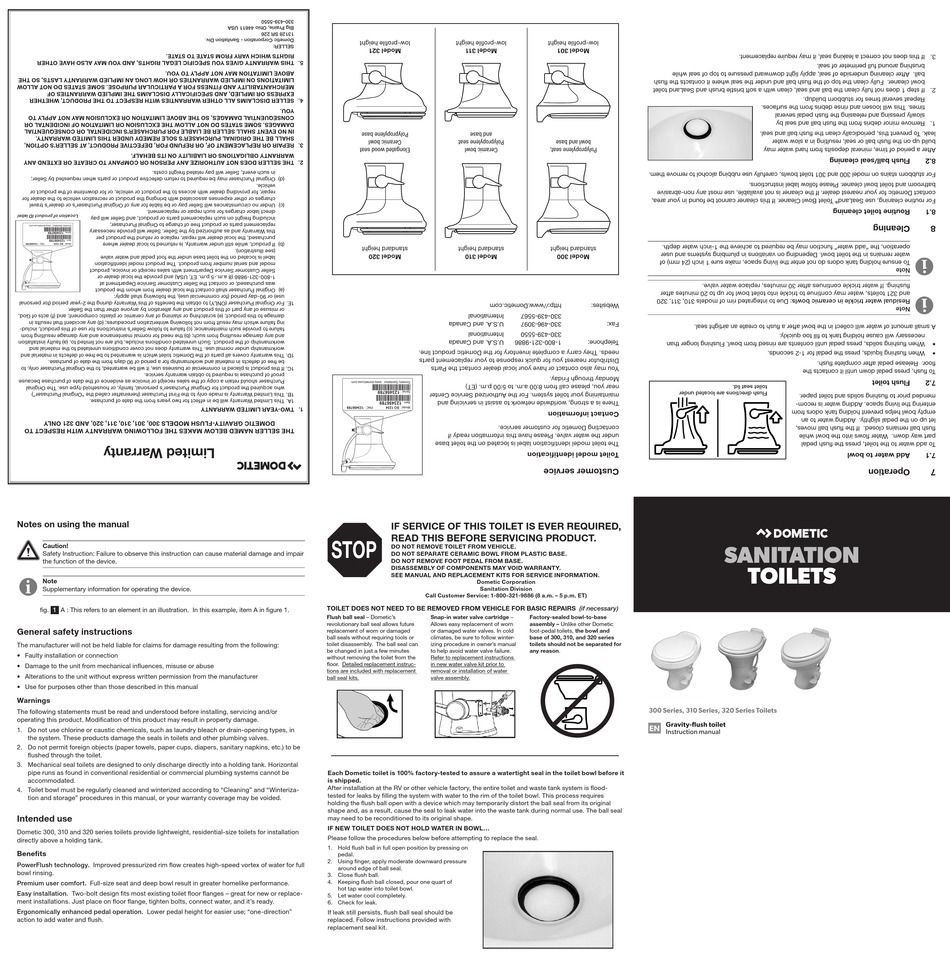 DOMETIC 300 SERIES INSTRUCTION MANUAL Pdf Download | ManualsLib