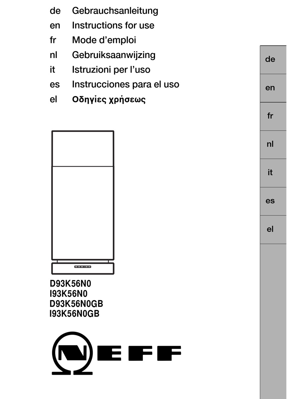 NEFF D93K56N0 INSTRUCTIONS FOR USE MANUAL Pdf Download ManualsLib
