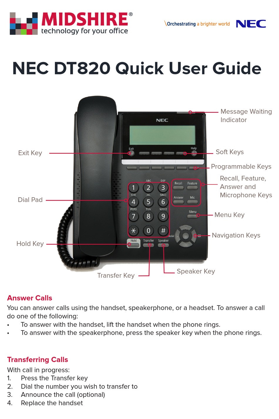 phone nec dt300 block incoming numbers