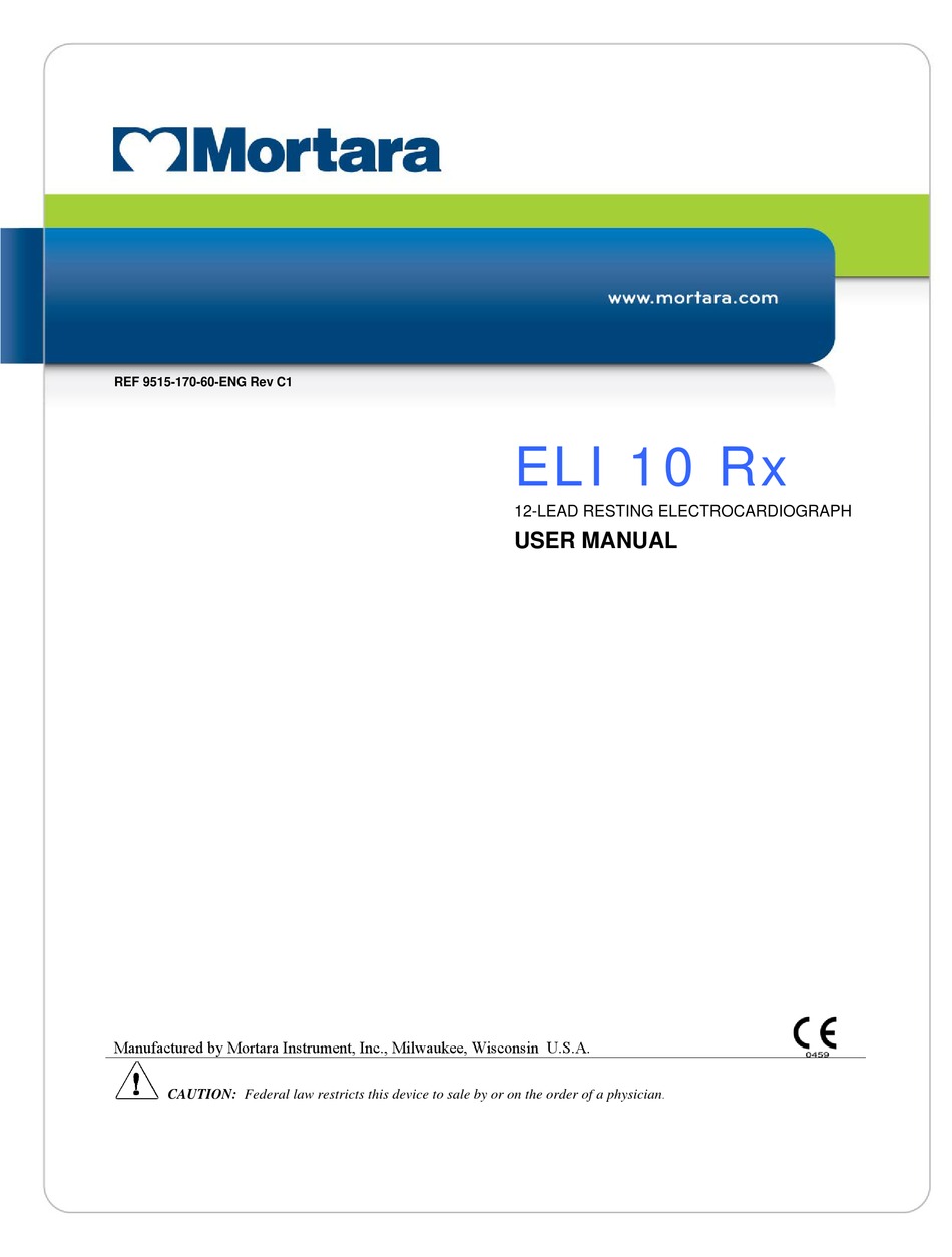 Mortara Eli 10 Rx User Manual Pdf Download Manualslib