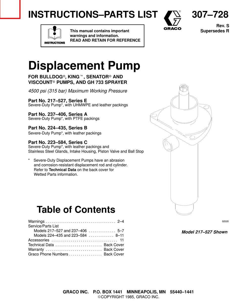 GRACO A SERIES INSTRUCTIONS MANUAL Pdf Download | ManualsLib