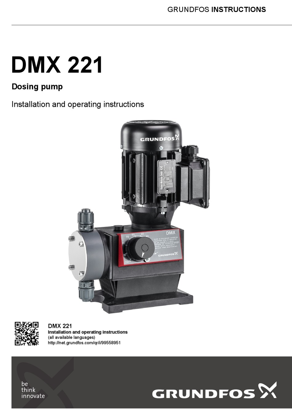 GRUNDFOS DMX 221 INSTALLATION AND OPERATING INSTRUCTIONS MANUAL Pdf Download ManualsLib