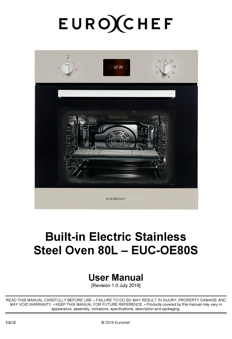 Eurochef Euc Oe80s User Manual Pdf Download Manualslib