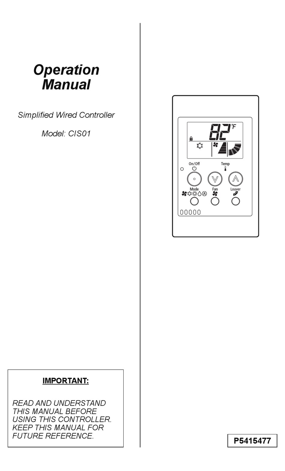 JOHNSON CONTROLS CIS01 OPERATION MANUAL Pdf Download | ManualsLib