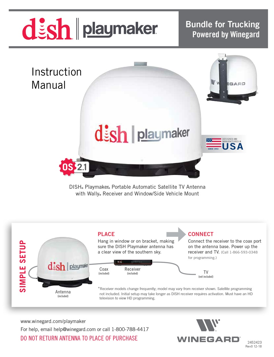 WINEGARD DISH PLAYMAKER INSTRUCTION MANUAL Pdf Download ManualsLib