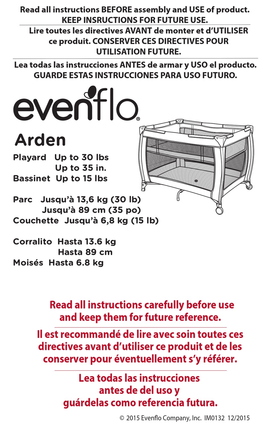 EVENFLO ARDEN PLAYARD INSTRUCTIONS MANUAL Pdf Download ManualsLib
