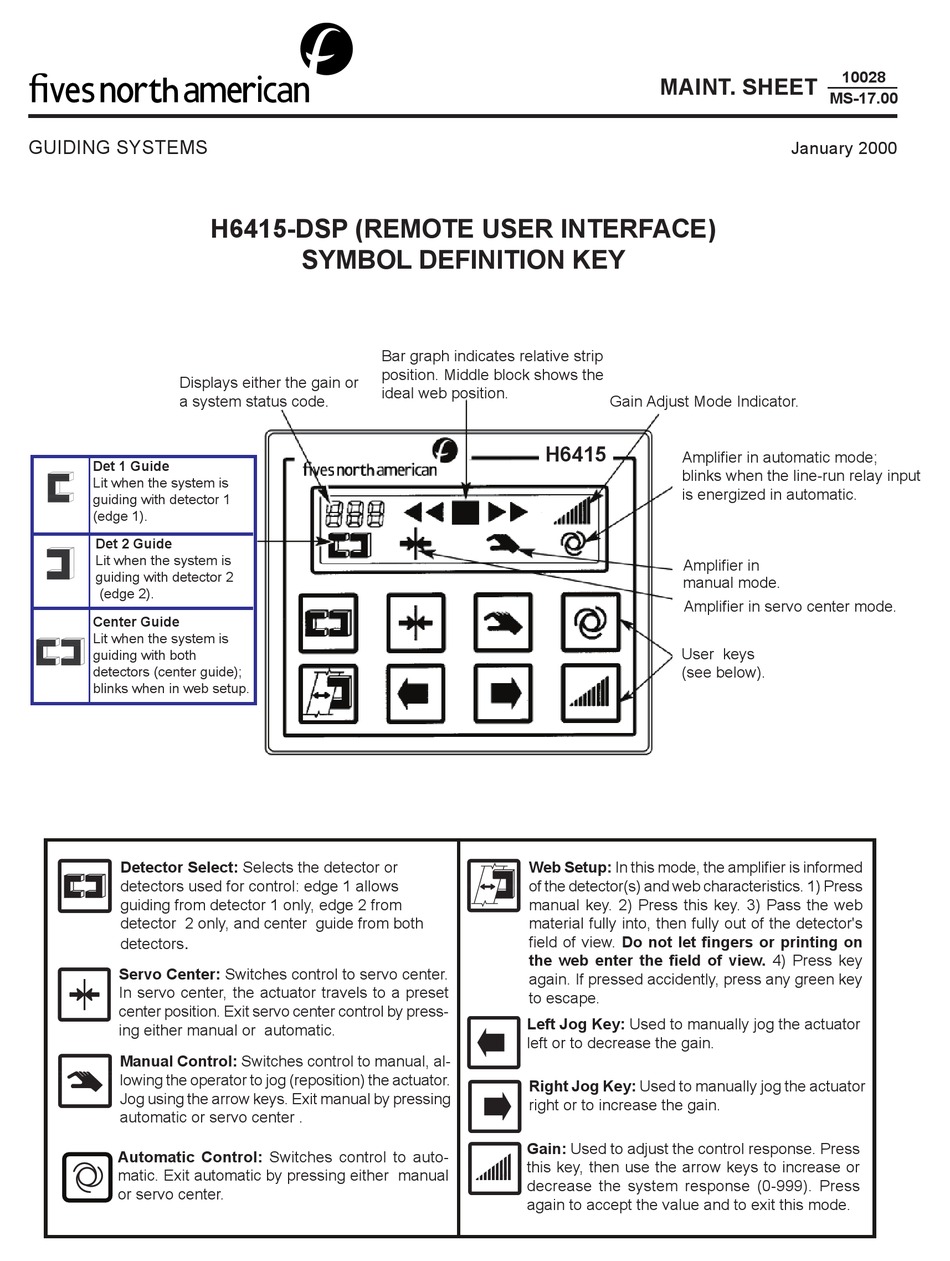 Fives North American H6415 Dsp Maintenance Sheet Pdf Download Manualslib Fives North American H6415 Dsp Maintenance Sheet Pdf Download Manualslib