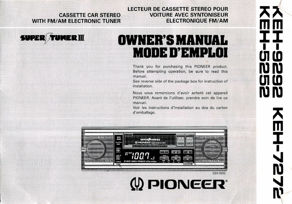 Pioneer Keh-1960 Keh1960 Original Car Radio 