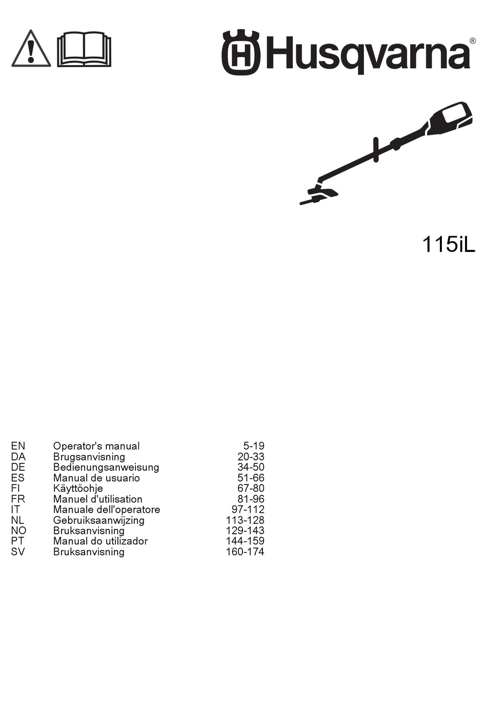 HUSQVARNA 115IL OPERATOR'S MANUAL Pdf Download | ManualsLib