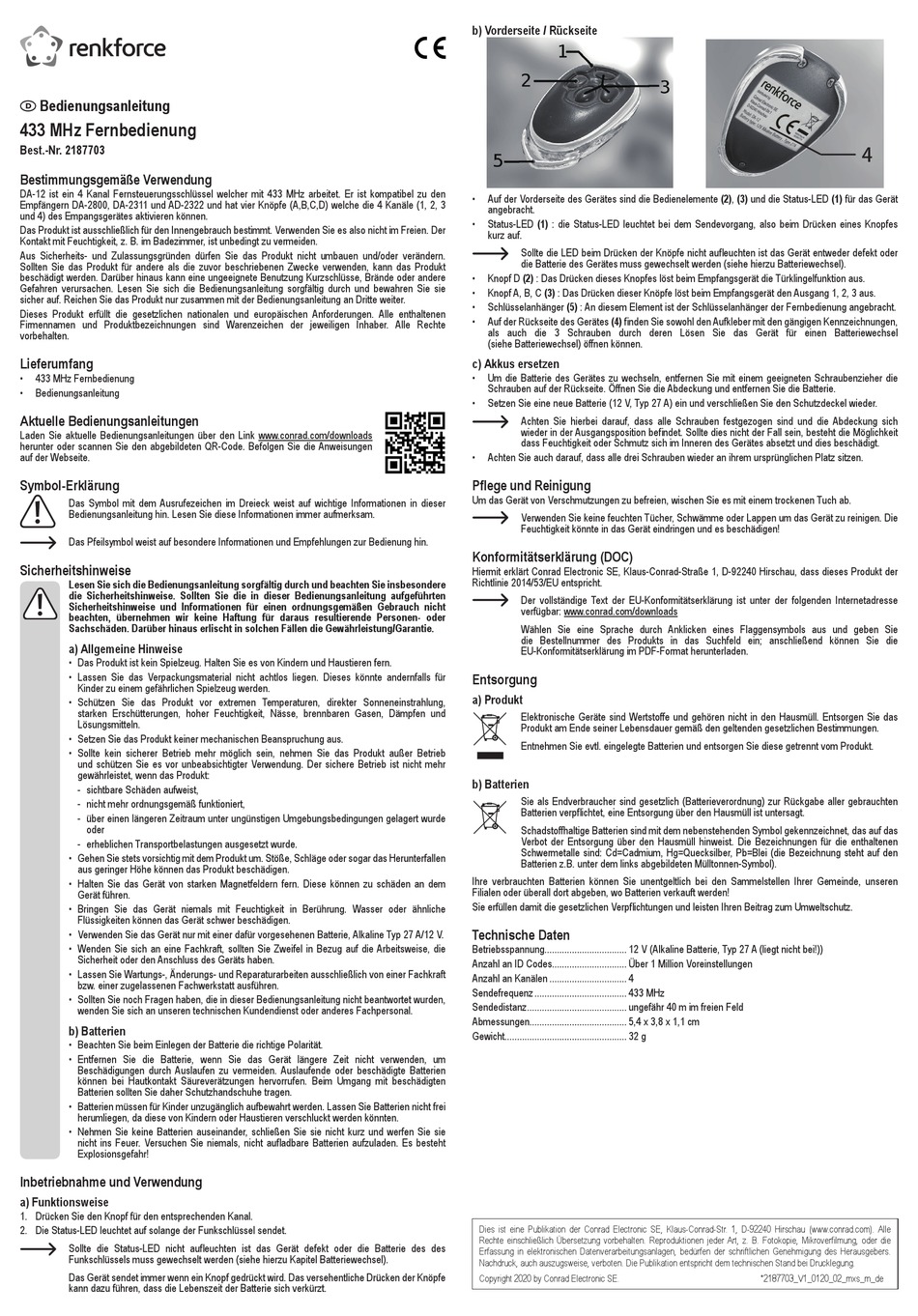 RENKFORCE RF-4375406 OPERATING INSTRUCTIONS Pdf Download | ManualsLib