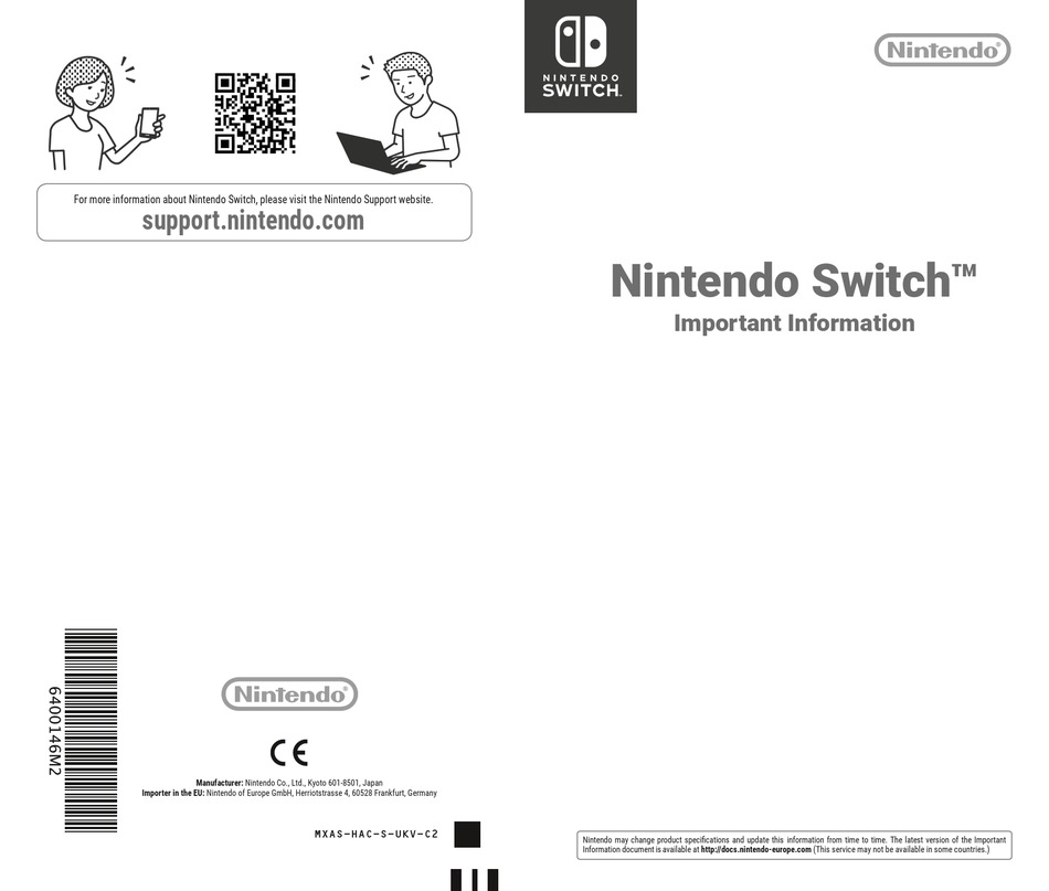 NINTENDO SWITCH IMPORTANT INFORMATION Pdf Download | ManualsLib