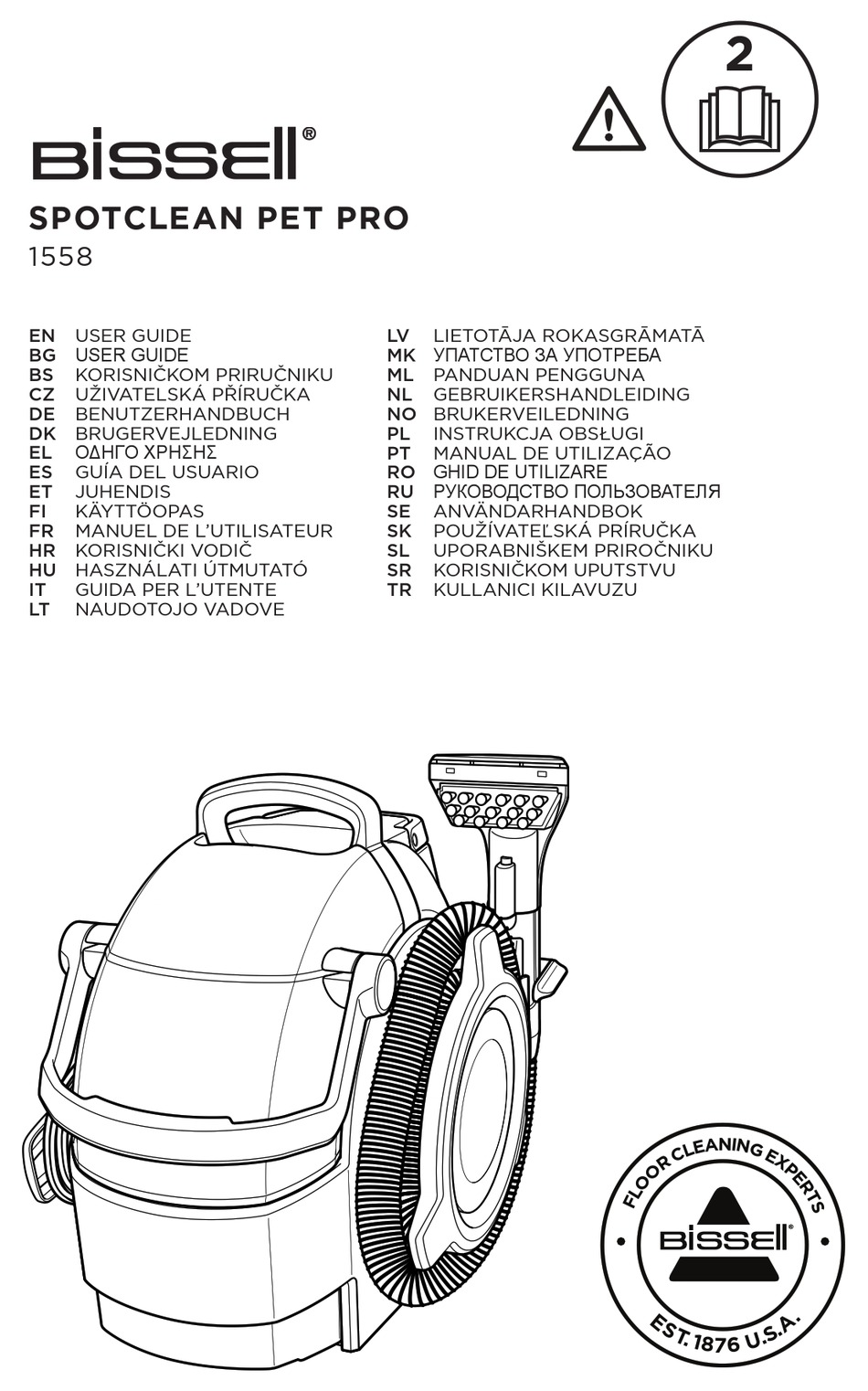 Bissell Spotclean Pet Pro User Manual Pdf Download Manualslib