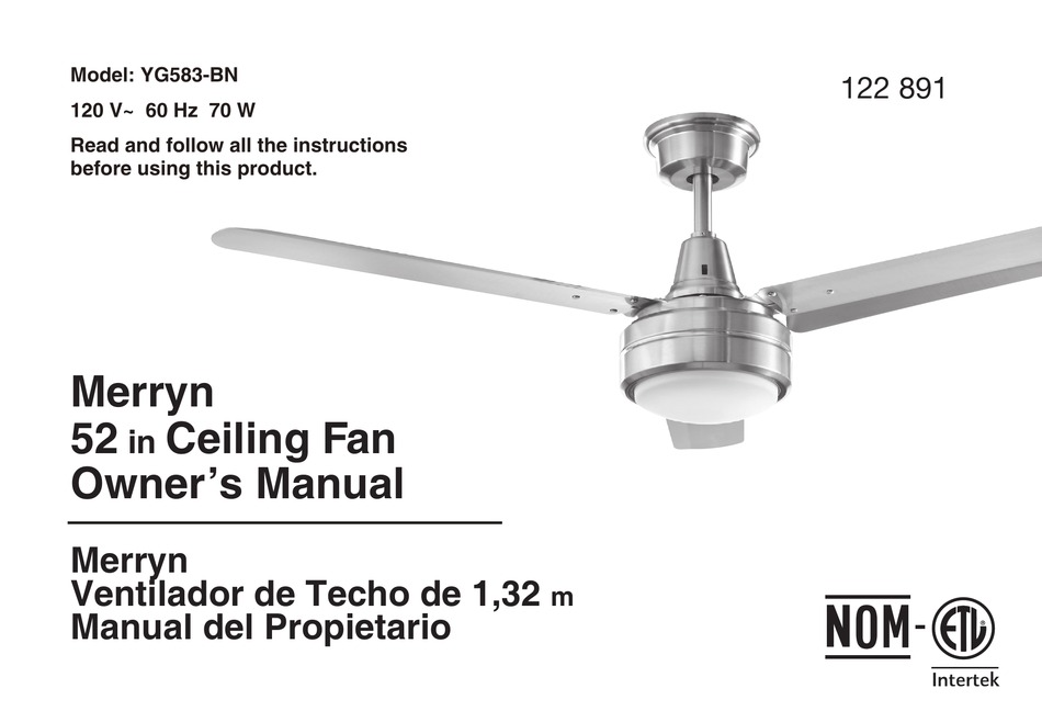 Home Decorators Collection Merryn Owner S Manual Download Manualslib - Home Decorators Collection Wesley 52 Ceiling Fan With Remote Control