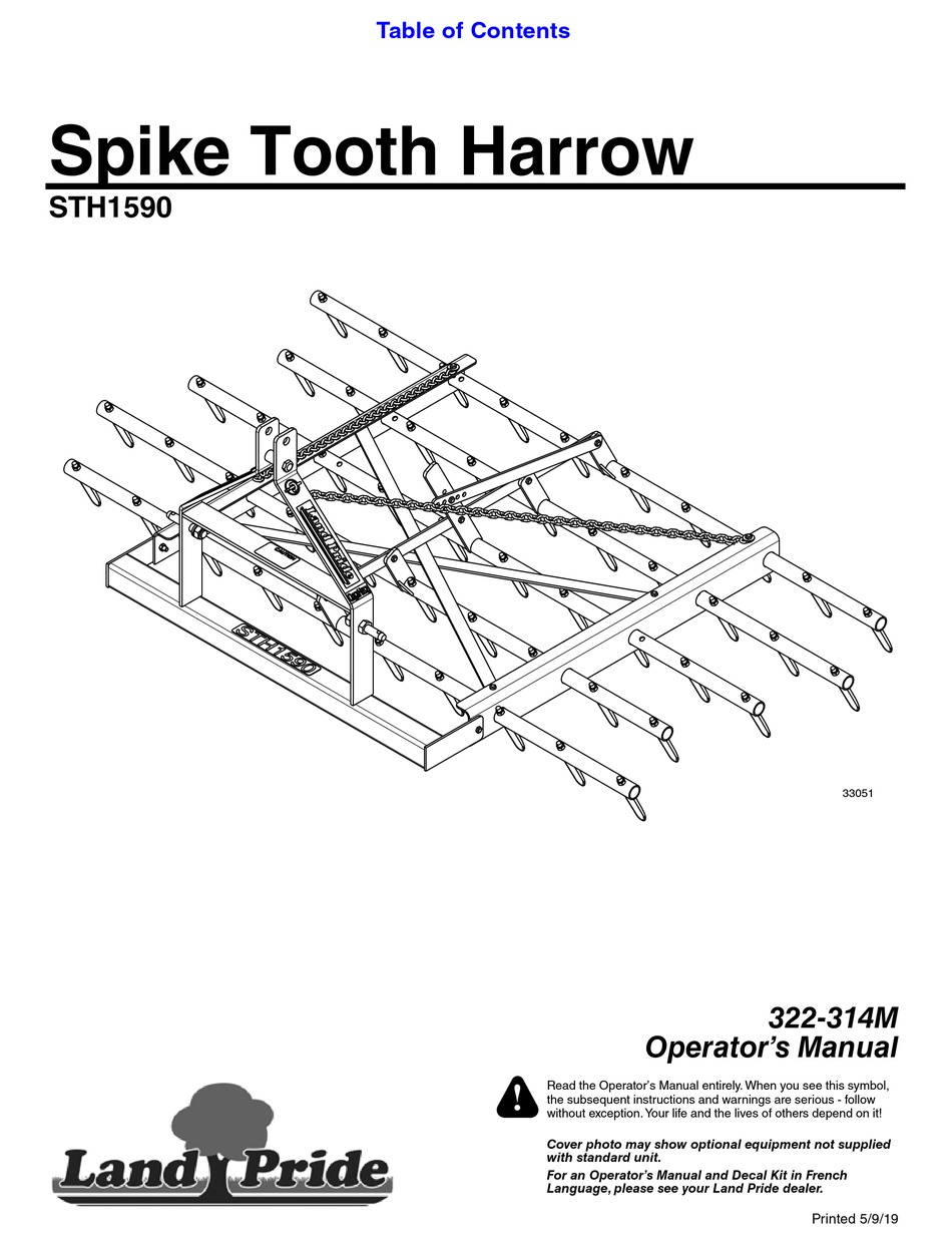 LAND PRIDE STH1590 OPERATOR'S MANUAL Pdf Download ManualsLib