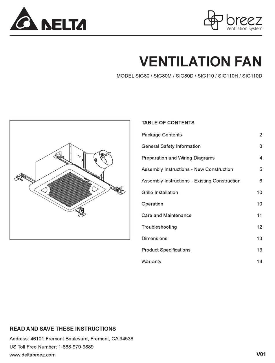 DELTA BREEZ SIG80 MANUAL Pdf Download ManualsLib