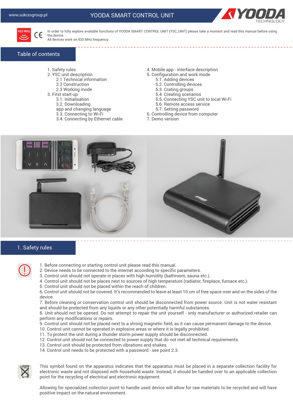 YOODA SMART CONTROL UNIT MANUAL Pdf Download | ManualsLib