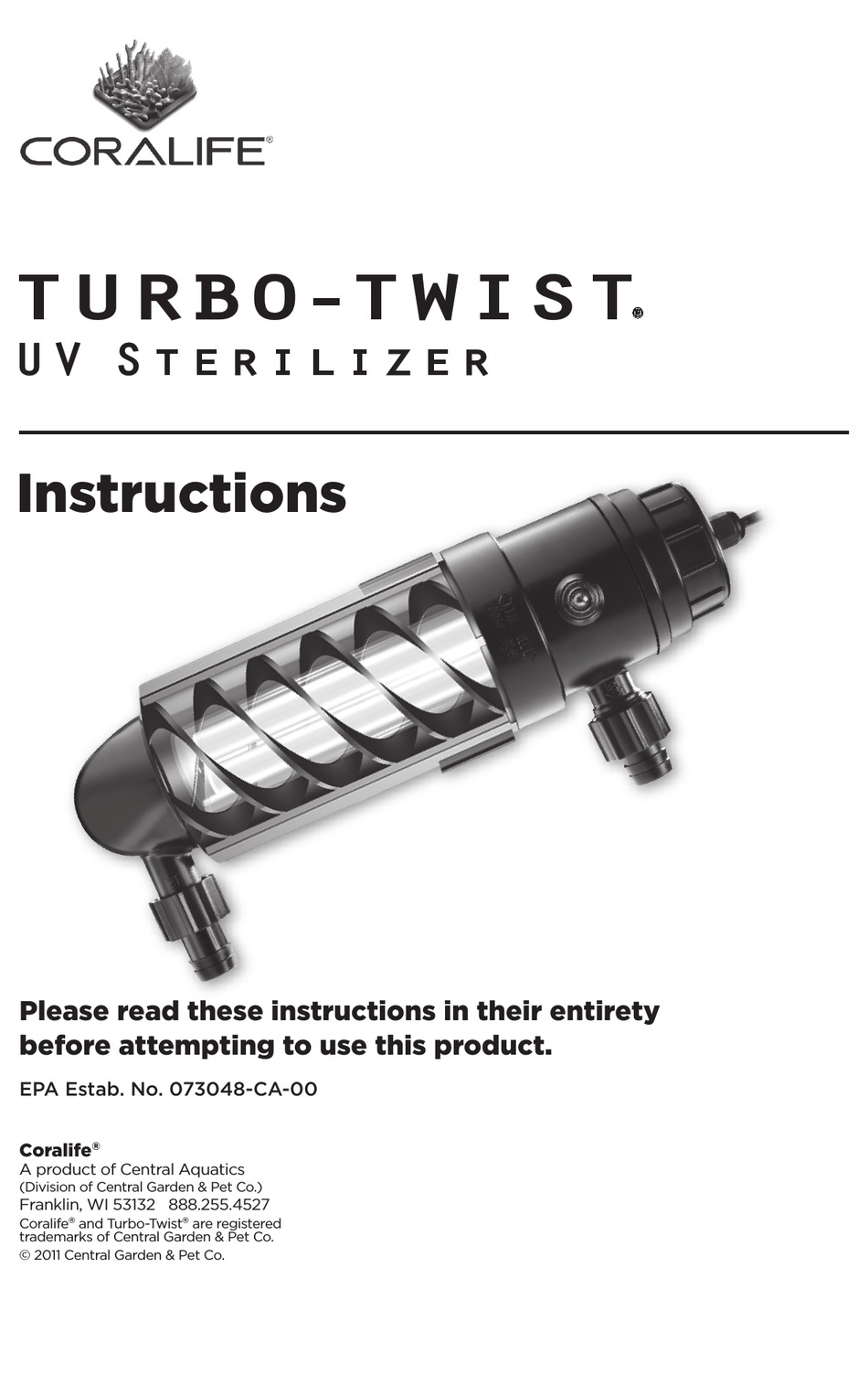 CORALIFE TURBO-TWIST SERIES INSTRUCTIONS MANUAL Pdf Download | ManualsLib