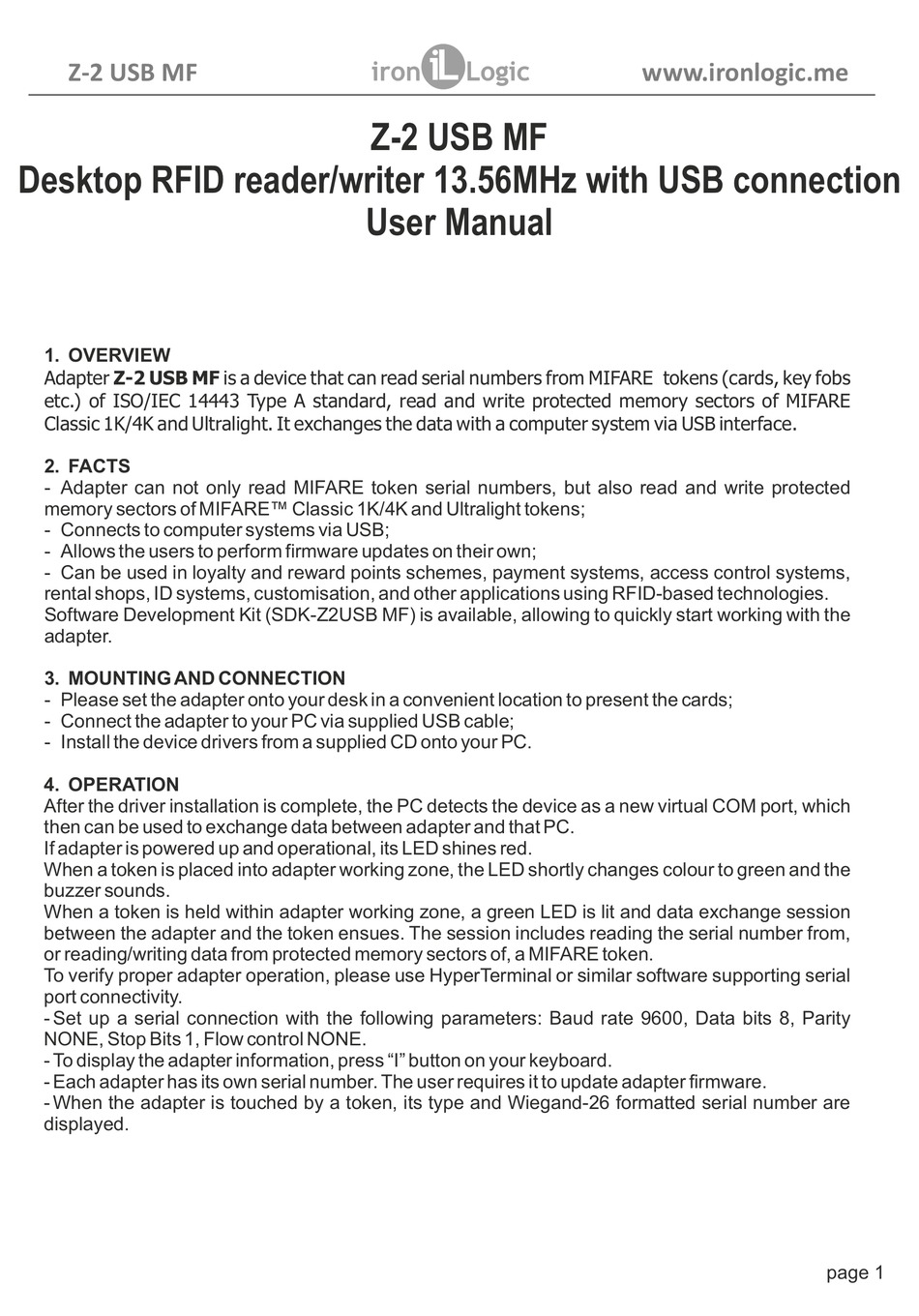 IRON LOGIC Z-2 USB MF USER MANUAL Pdf Download | ManualsLib