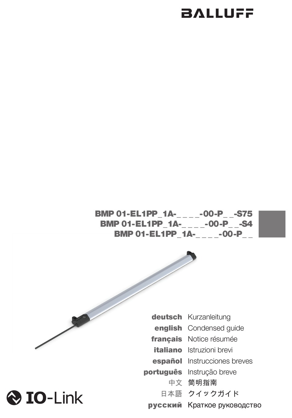 Balluff Bmp 01 El1pp Series Condensed Manual Pdf Download Manualslib