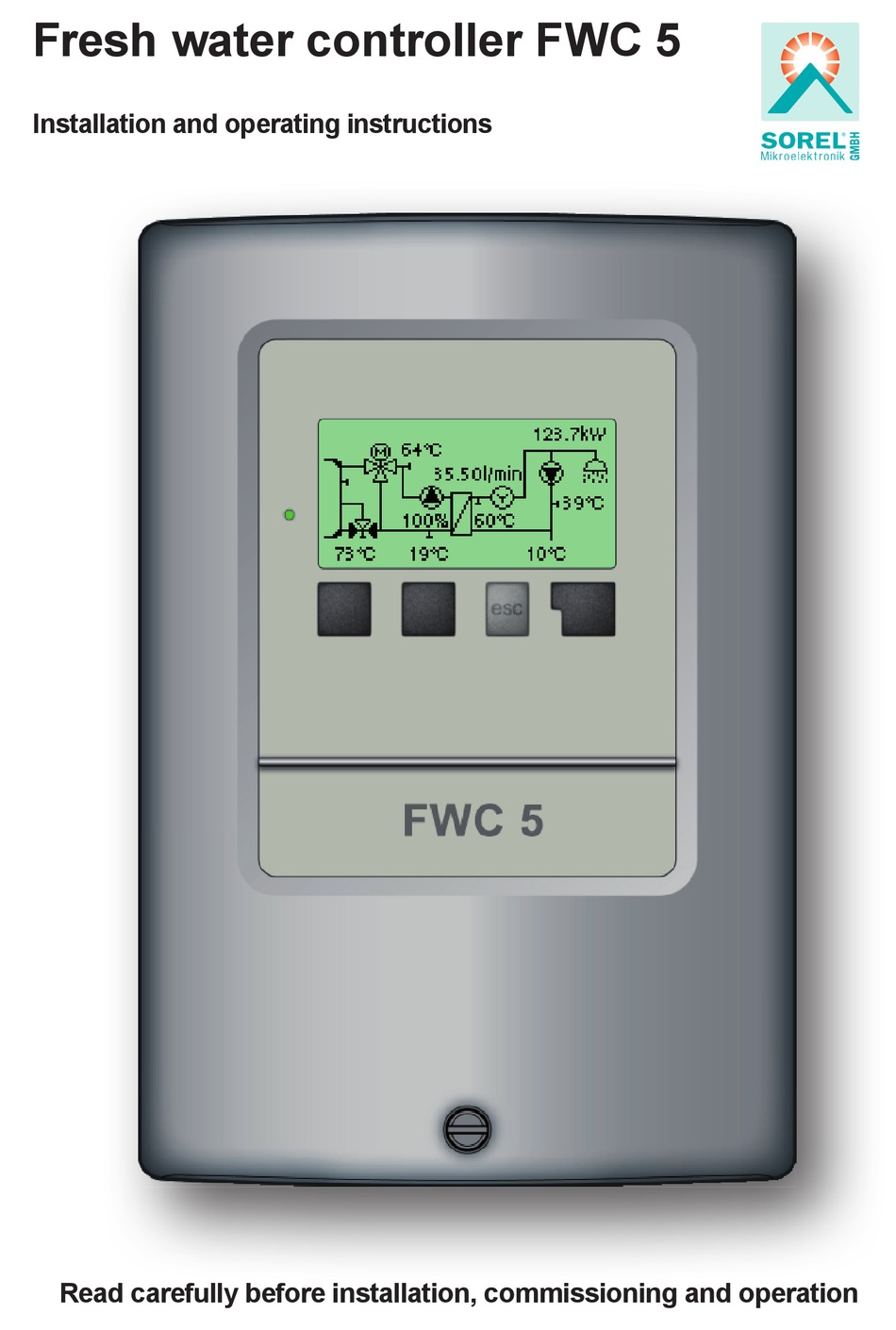 SOREL FWC 5 INSTALLATION AND OPERATING INSTRUCTIONS MANUAL Pdf Download