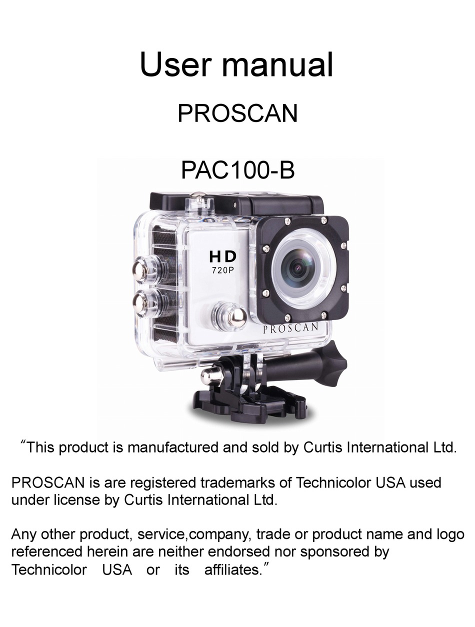 PROSCAN PAC100-B USER MANUAL Pdf Download | ManualsLib