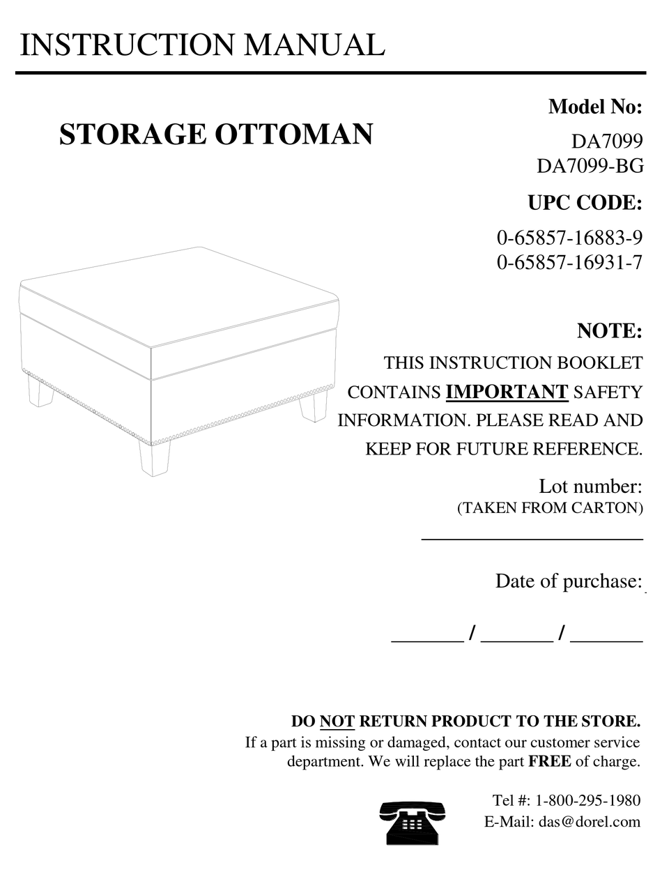DOREL DA7099 INSTRUCTION MANUAL Pdf Download ManualsLib
