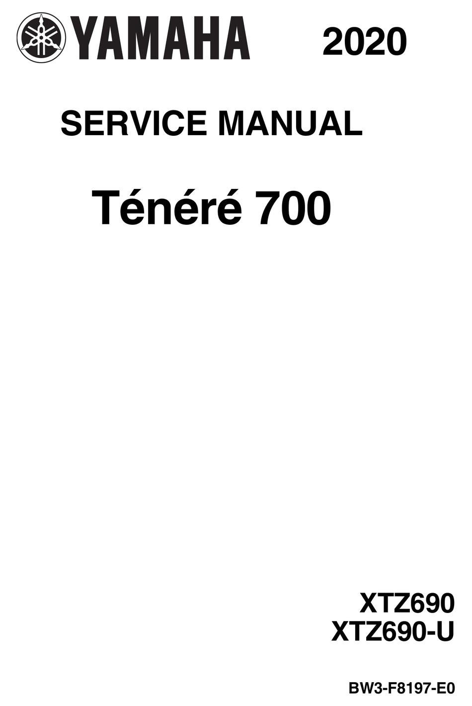 Yamaha Tenere 700 Service Manual Pdf Download Manualslib