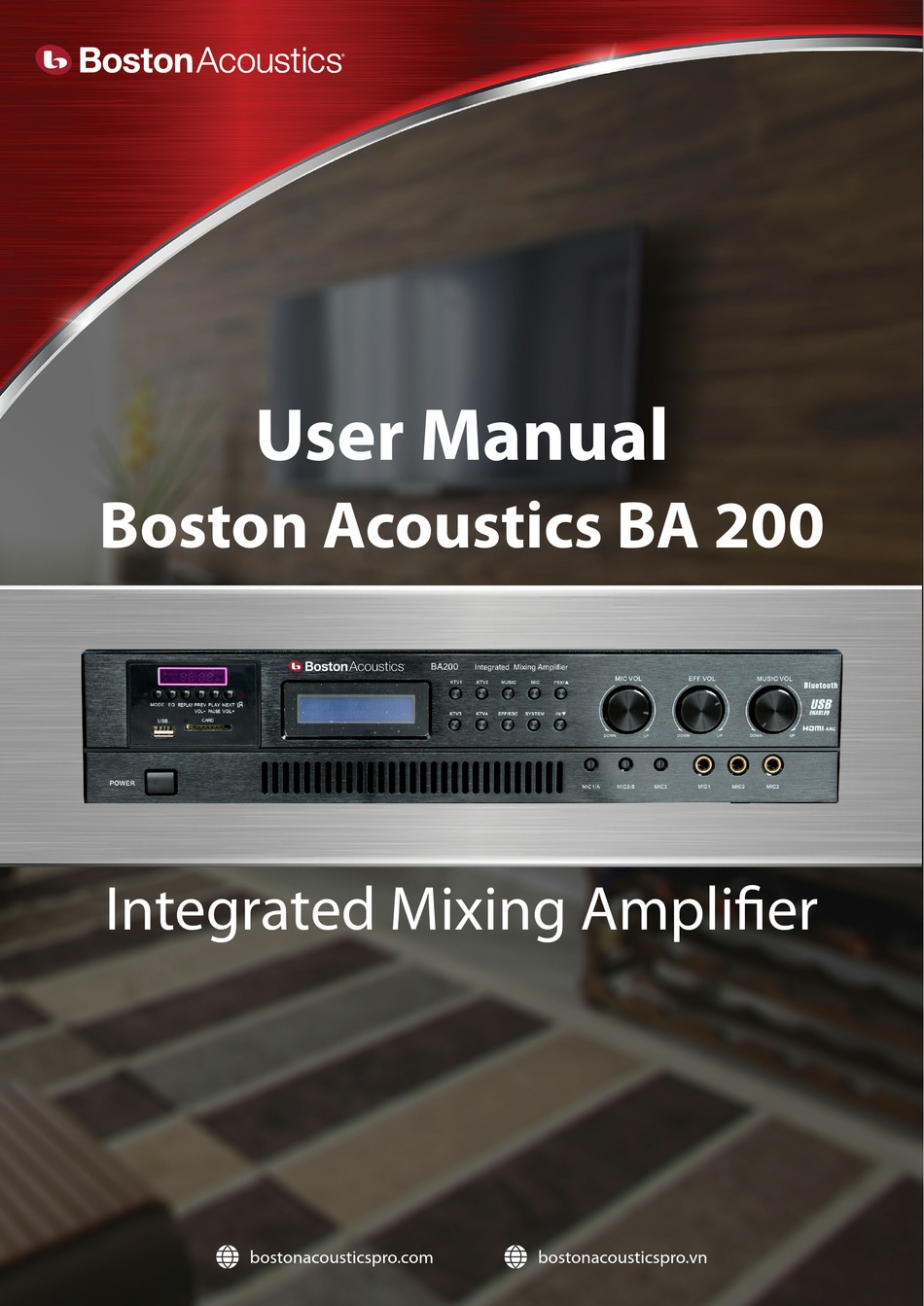 BOSTON ACOUSTICS BA 200 USER MANUAL Pdf Download | ManualsLib