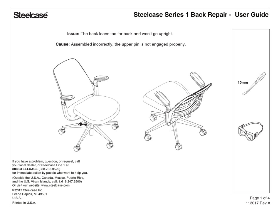 STEELCASE 1 SERIES USER MANUAL Pdf Download ManualsLib