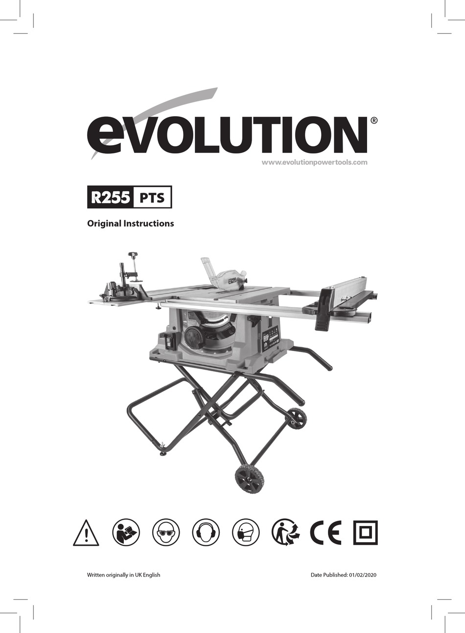 EVOLUTION R255 PTS ORIGINAL INSTRUCTIONS MANUAL Pdf Download | ManualsLib