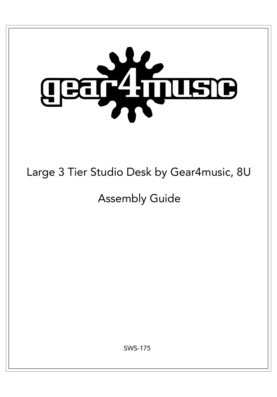 GEAR4MUSIC LARGE 3 TIER STUDIO DESK ASSEMBLY MANUAL Pdf Download
