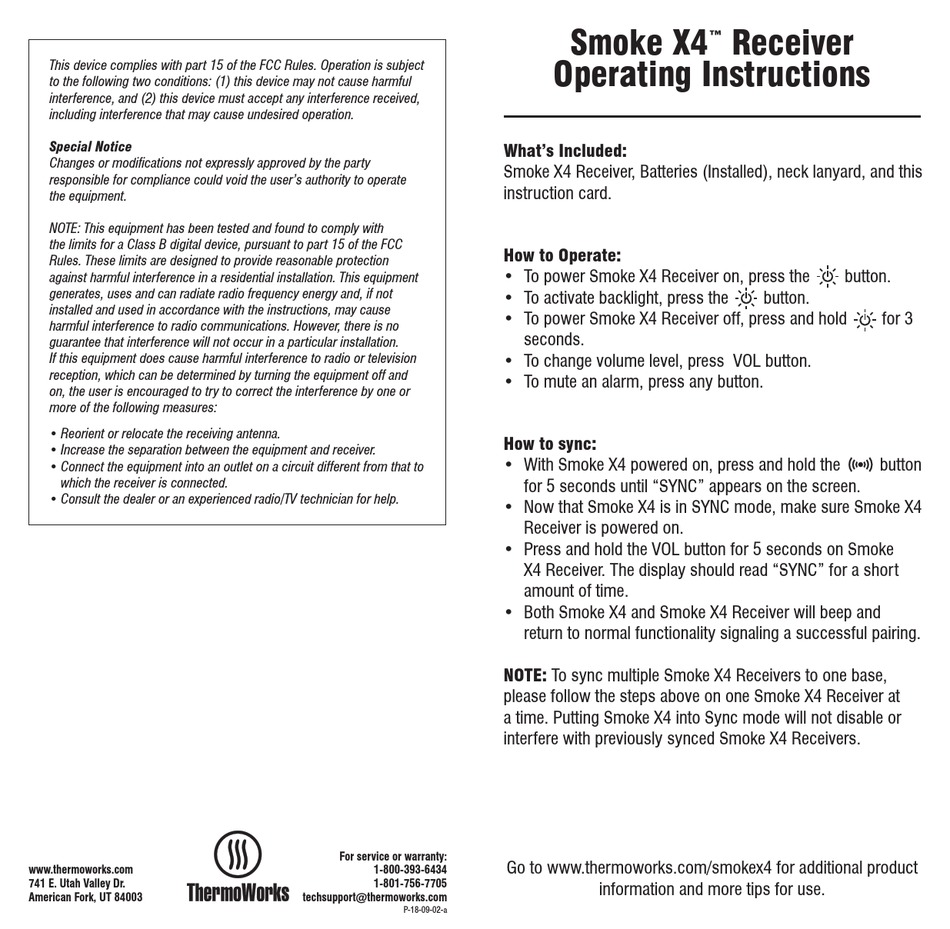 THERMOWORKS SMOKE X4 OPERATING INSTRUCTIONS Pdf Download ManualsLib