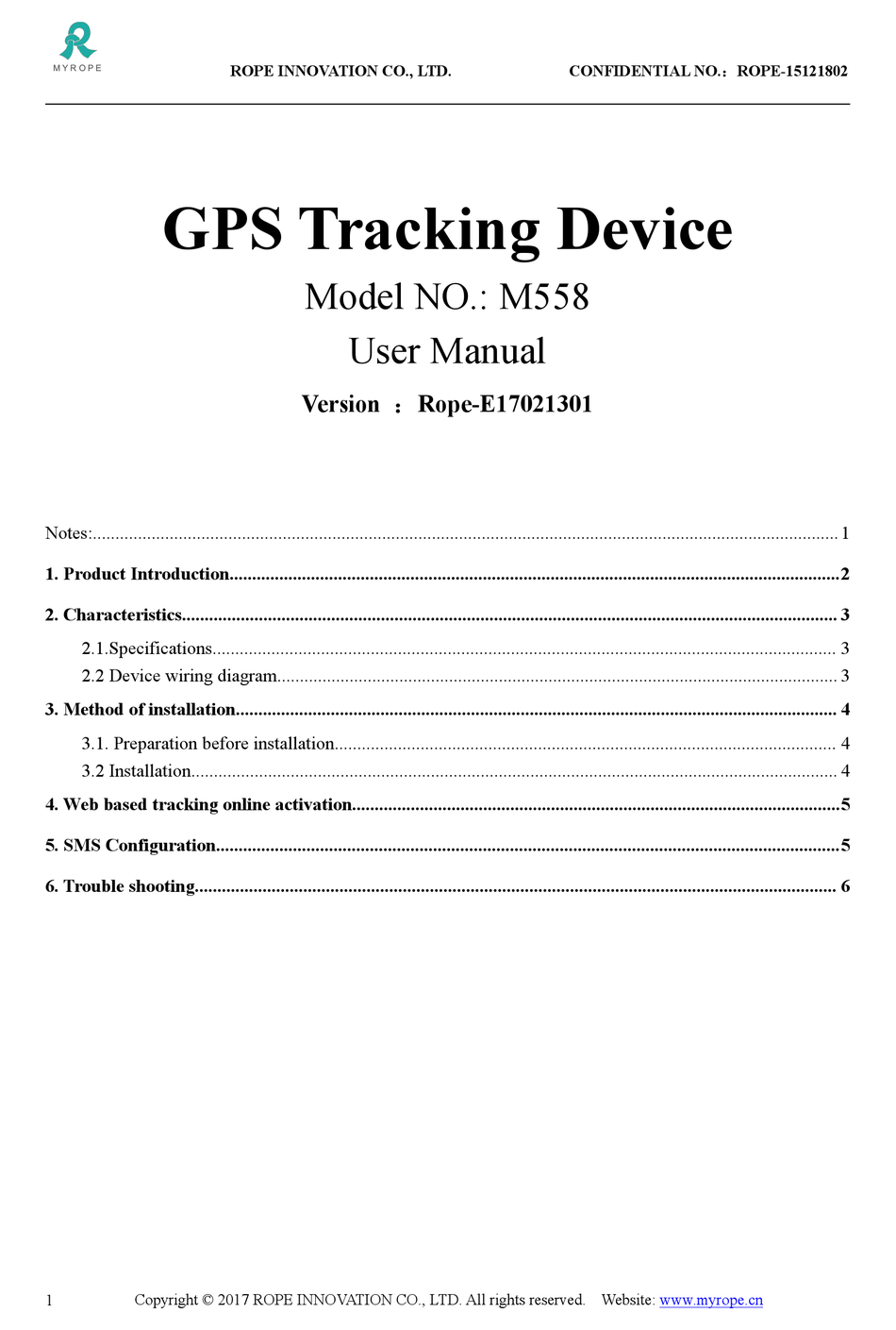 ROPE M558 USER MANUAL Pdf Download ManualsLib