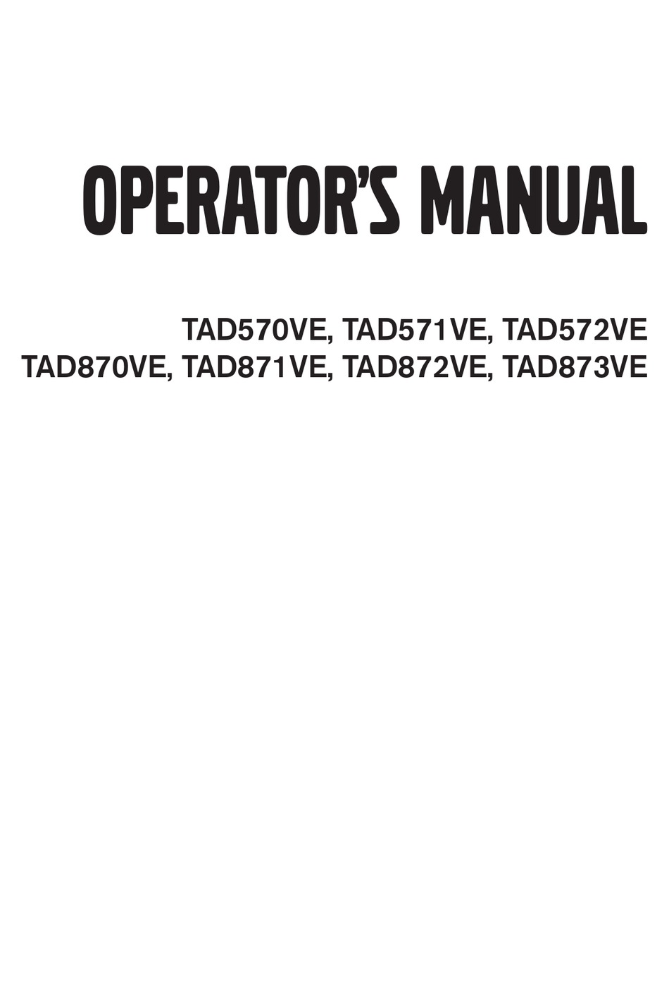 VOLVO PENTA TAD570VE OPERATOR'S MANUAL Pdf Download | ManualsLib