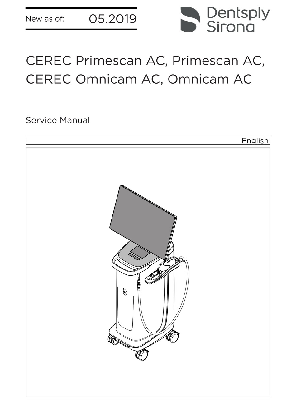 DENTSPLY SIRONA CEREC PRIMESCAN AC SERVICE MANUAL Pdf Download ManualsLib