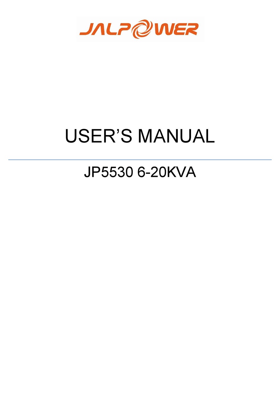 JALPOWER JP5530 SERIES USER MANUAL Pdf Download | ManualsLib