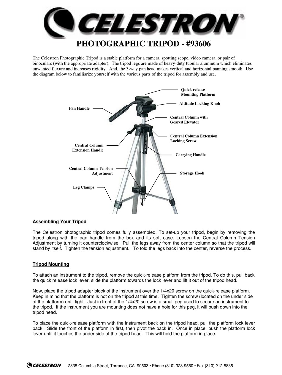 CELESTRON 93606 QUICK MANUAL Pdf Download ManualsLib
