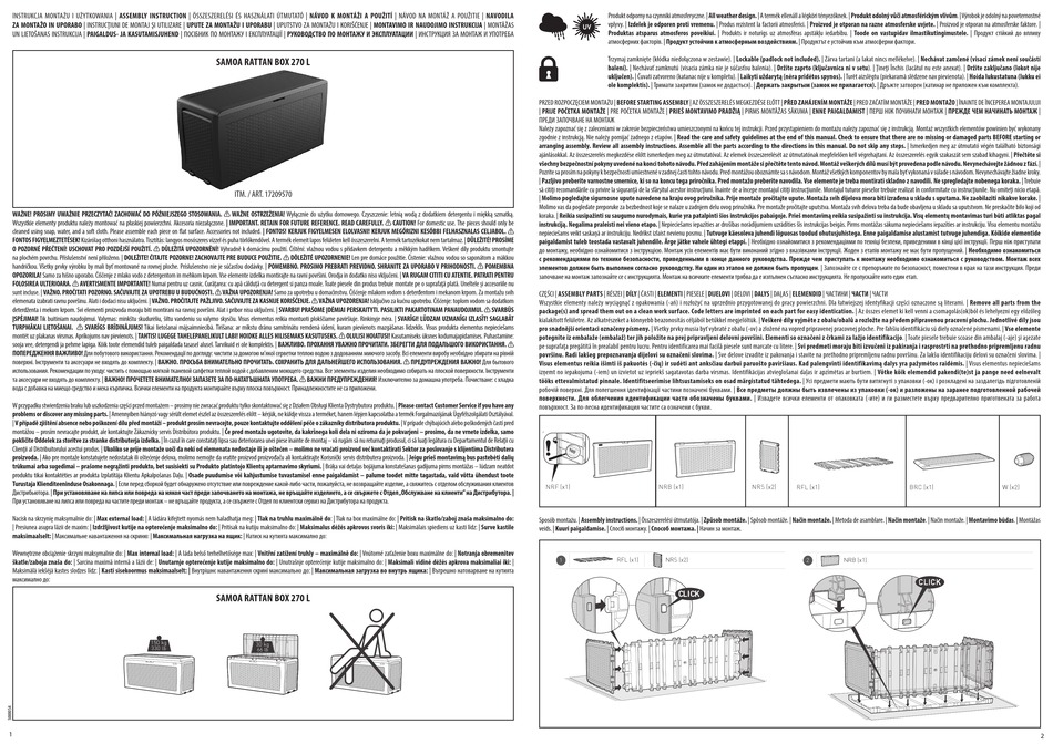 KETER SAMOA RATTAN BOX 270 L 17209570 ASSEMBLY INSTRUCTION Pdf Download
