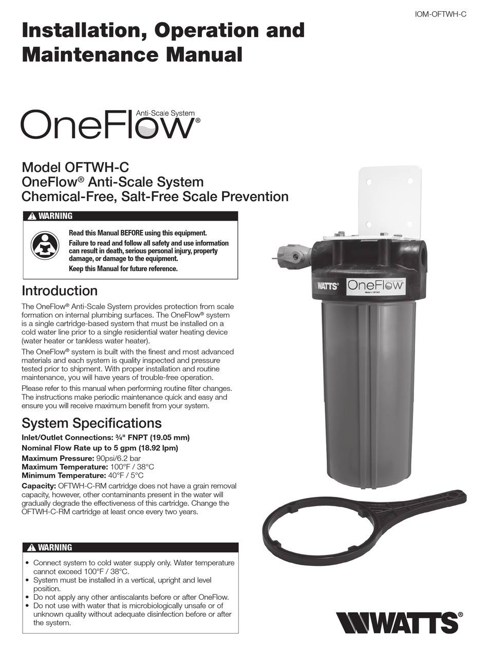 watts-oneflow-oftwh-c-installation-operation-and-maintenance-manual