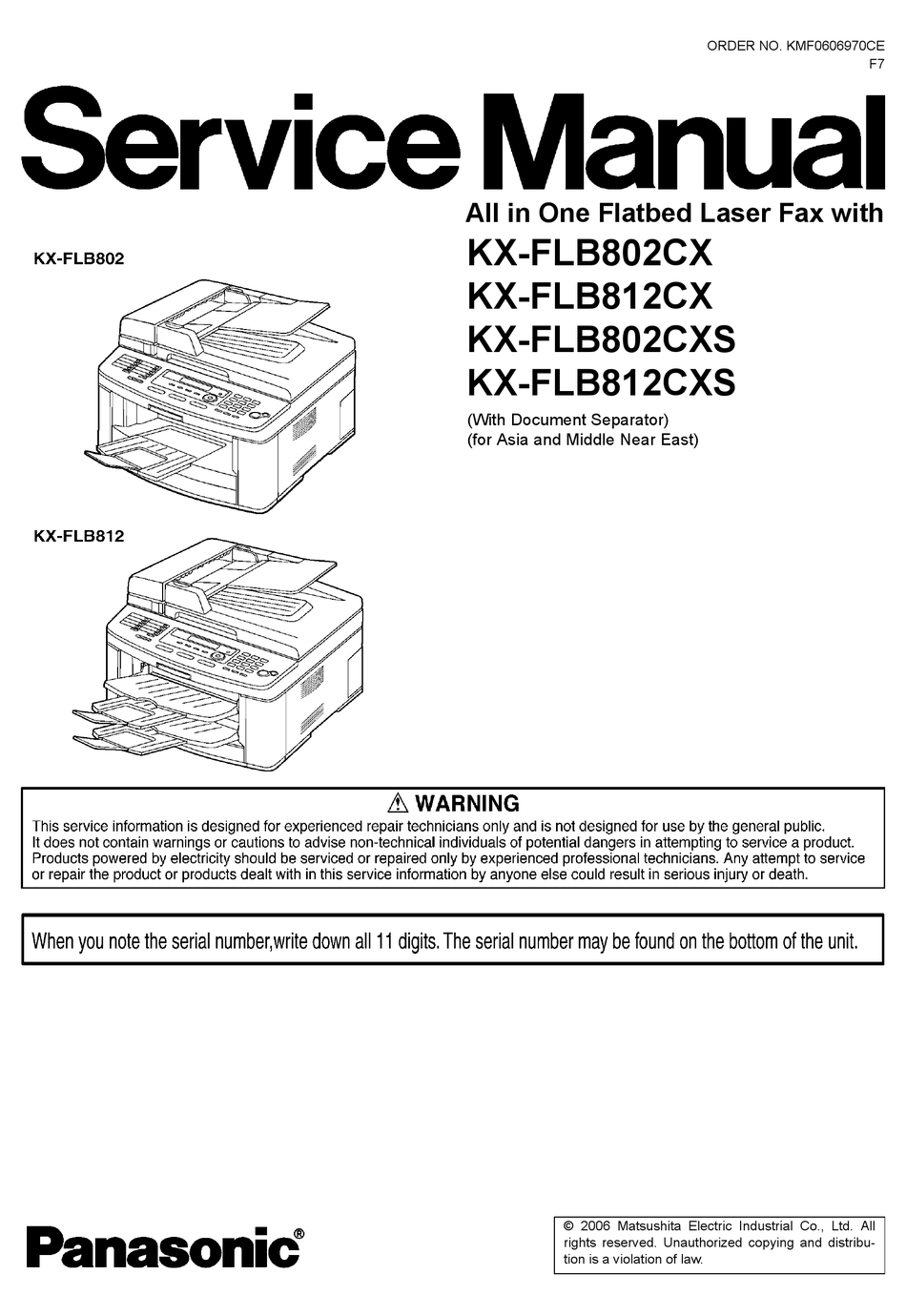 PANASONIC KX-FLB802CX SERVICE MANUAL Pdf Download | ManualsLib PANASONIC KX-FLB802CX SERVICE MANUAL Pdf Download | ManualsLib