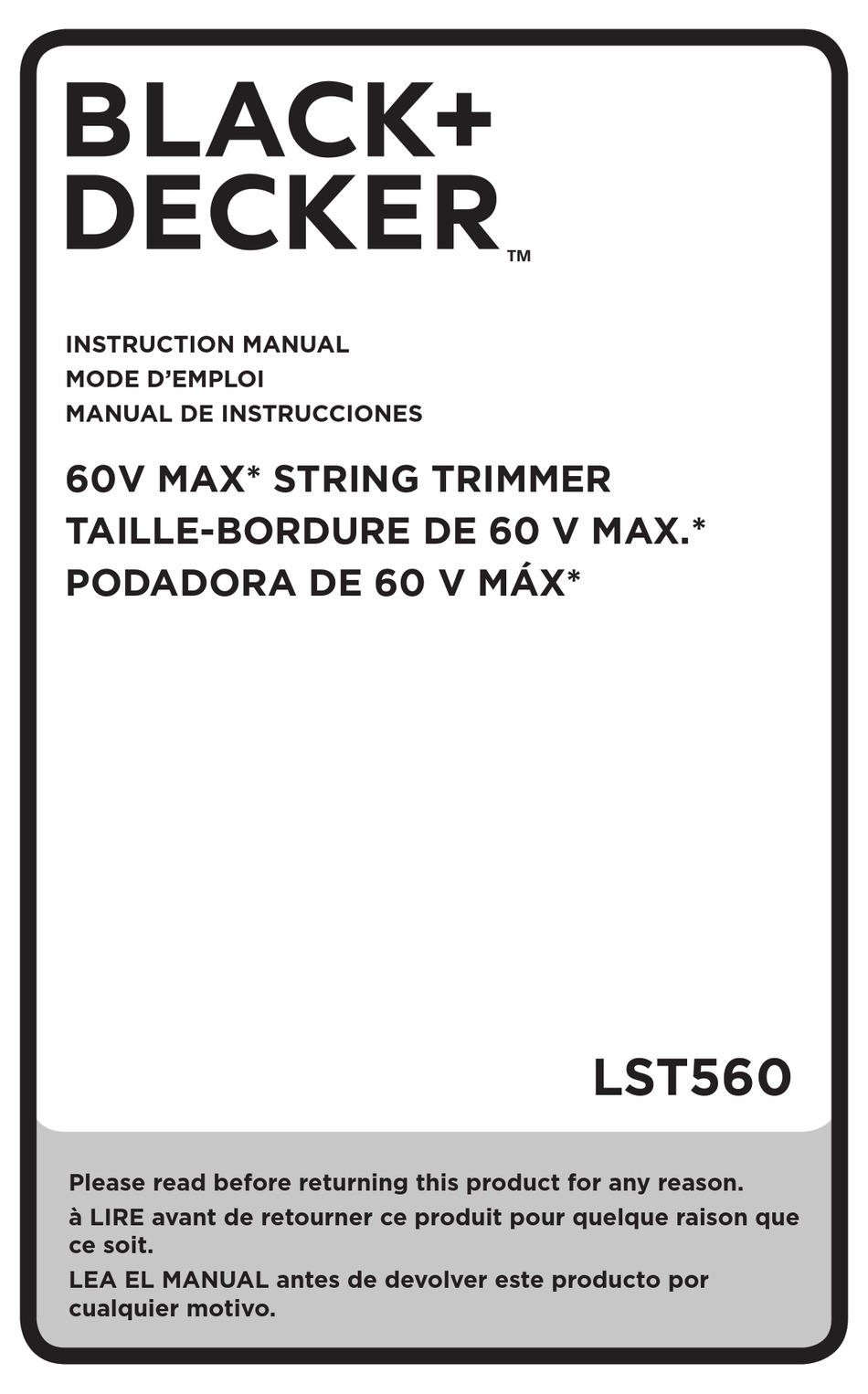 Black Decker Lst560 Instruction Manual Pdf Download Manualslib