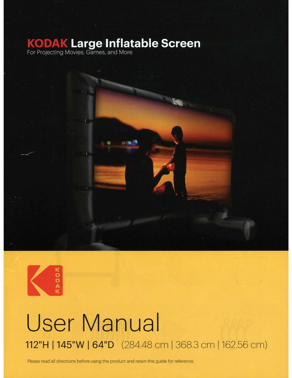KODAK LARGE INFLATABLE SCREEN USER MANUAL Pdf Download ManualsLib