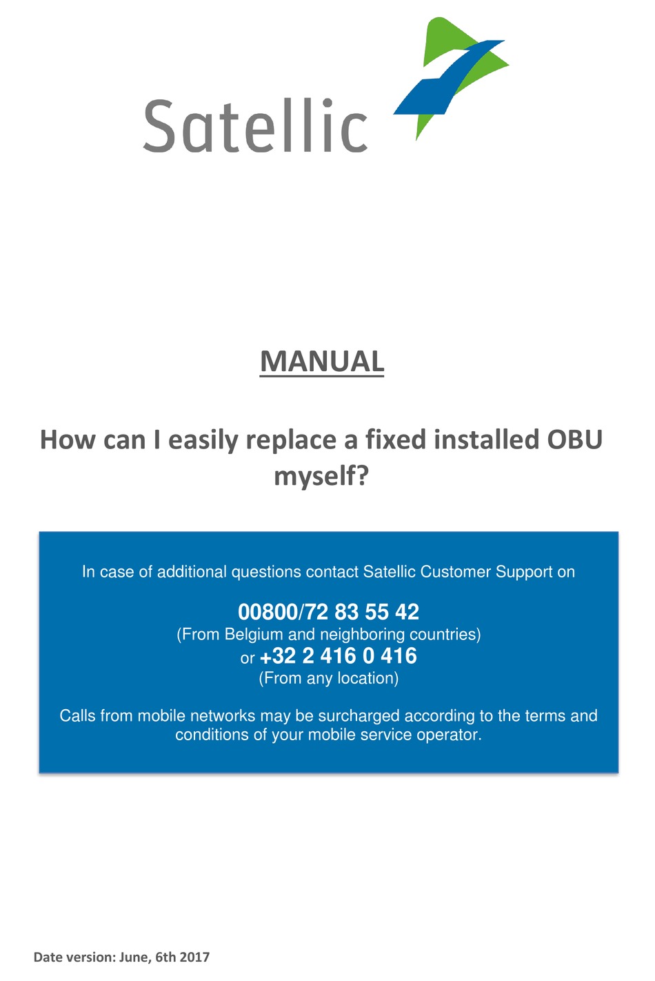SATELLIC OBU MANUAL Pdf Download | ManualsLib