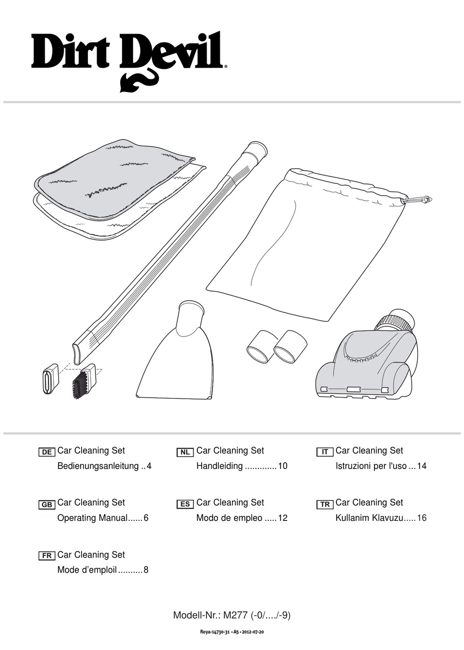 Dirt Devil M277 Series Operating Manual Pdf Download Manualslib