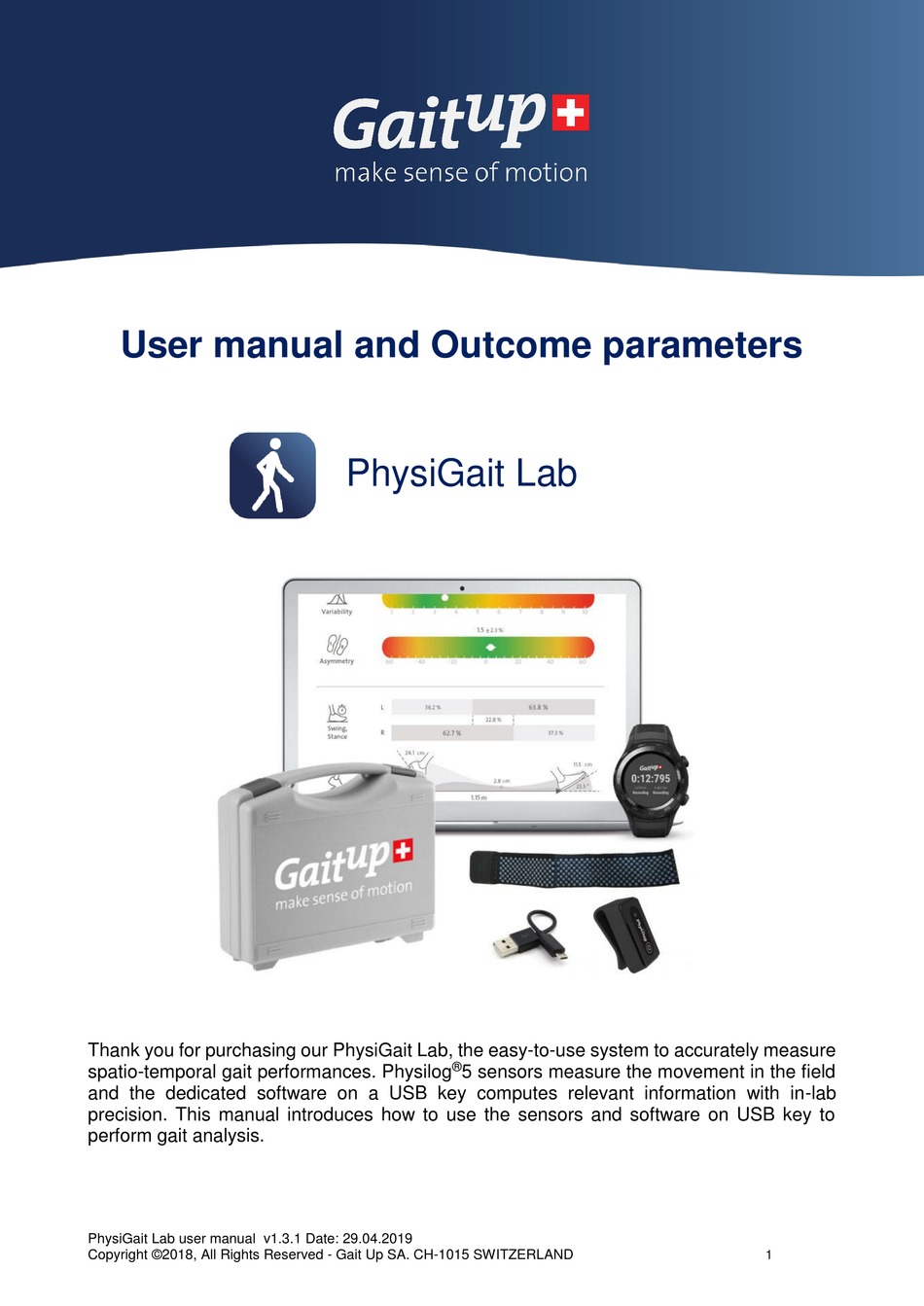 GAIT UP PHYSIGAIT LAB USER MANUAL Pdf Download ManualsLib