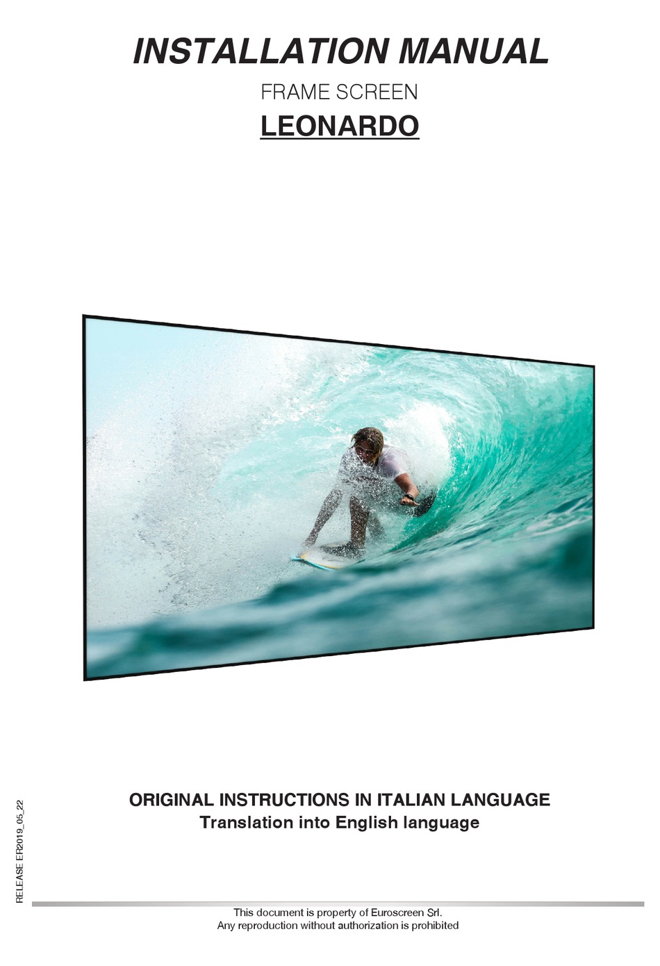 SCREENINT LEONARDO INSTALLATION MANUAL Pdf Download ManualsLib