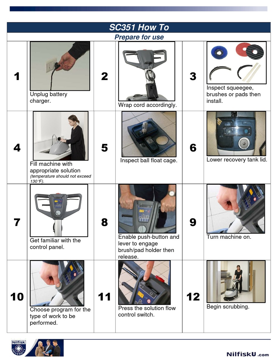 NILFISKADVANCE SC351 OPERATOR POSTER Pdf Download ManualsLib